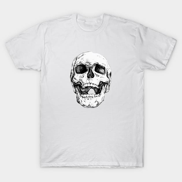 Laughing Skull T-Shirt by Karliefie